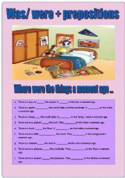 English Worksheet: was/were