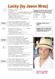 English Worksheet: Lucky, Jason Mraz