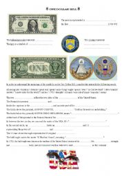 English Worksheet: one dollar bill