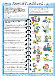 English Worksheet: second conditional (editable, with key)