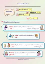 English Worksheet: Language Functions