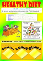 English Worksheet: FOOD (Part I)