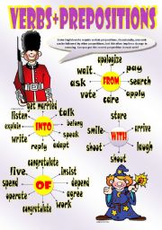 English Worksheet: PREPOSITIONS AFTER VERBS (Part I)