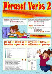 English Worksheet: PHRASAL VERBS (Part 2)