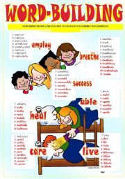 English Worksheet: WORD BUILDING