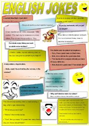 English Worksheet: ENGLISH JOKES