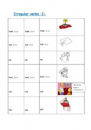 English worksheet: Irregular verbs