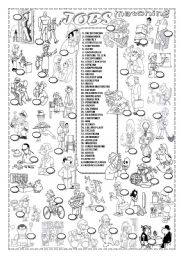 English Worksheet: JOBS3-MATCHING ACTIVITY