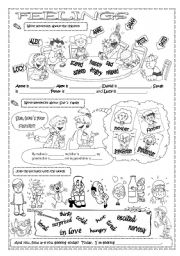 English Worksheet: FEELINGS