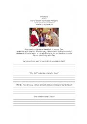 English Worksheet: FRIENDS - 7.10 - Video Comprehension