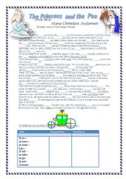 English Worksheet: The Princes and the Pea