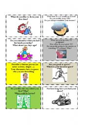 English Worksheet: Conversation Cards