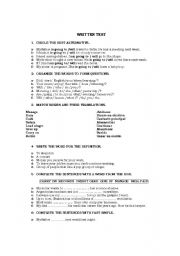 English Worksheet: mixed test future tense,  vocabulary about money and success