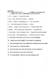 English Worksheet: First Conditional