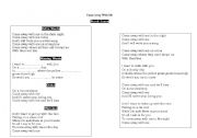 English worksheet: Come away with Me
