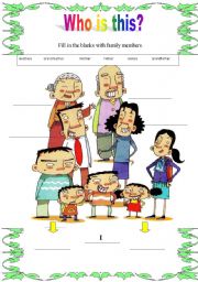 English Worksheet: Family Exercise