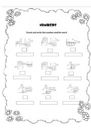 English Worksheet: Numbers from 1-10