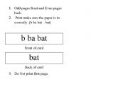 English worksheet: Flash cards 1