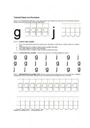 English worksheet: G and J pronouciation worksheet