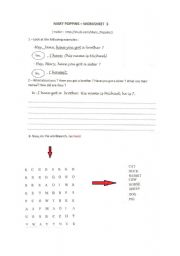 English worksheet: MARY POPPINS WORKHEET n 4