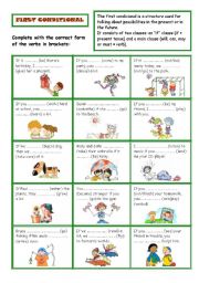 English Worksheet: FIRST CONDITIONAL