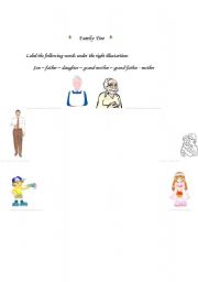 English Worksheet: family tree