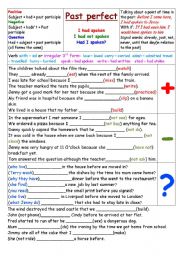 English Worksheet: Past perfect