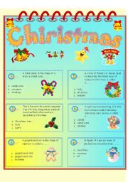 English Worksheet: Christmas Lexis Multiple Choice