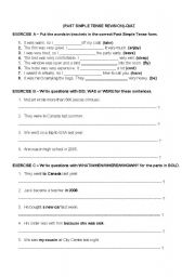 English Worksheet: Past Simple practice