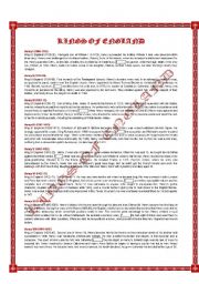 English Worksheet: Kings of England (Part III)