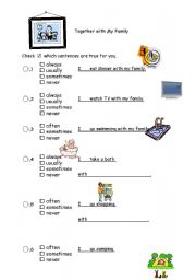 English worksheet: Together with My Family