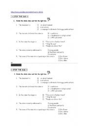 English worksheet: STOP THE SAG