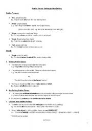 English Worksheet: Relative Clauses