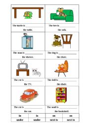 English Worksheet: Prepositions -  flashcards