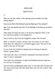 English worksheet: King Lear