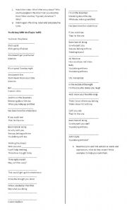 English worksheet: You belong with me (Taylor Swift)