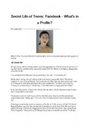 Secret Life of Teens: Facebook - Whats in a Profile?