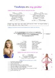 English Worksheet: Teardrops on My Guitar - Taylor Swift