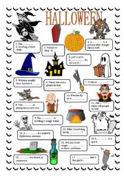English Worksheet: Halloween - revision