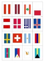 English Worksheet: Word Flags 3_flashcards