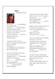 English worksheet: Thriller_session