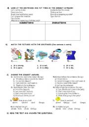 English Worksheet: weather and simple present