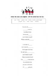 English worksheet: MUSIC