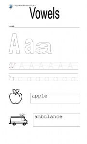 English Worksheet: Vowel sound