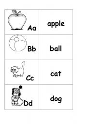 English Worksheet: Alphabet - Domino