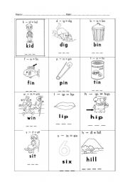 English Worksheet: i sound phonic