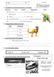 English Worksheet: DINASAURS