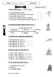 English Worksheet: CINDERELLA