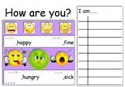 English worksheet: How are you?
