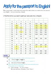 English Worksheet: proper names